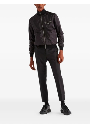 Prada zip-up ribbed-knit jacket - Black