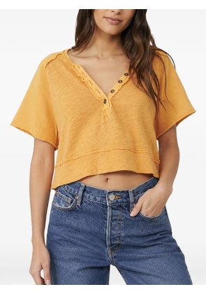 Free People V-neck buttoned blouse - Orange