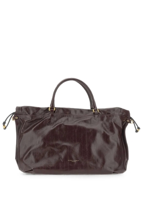 GIANNI CHIARINI large Morgana striped-effect leather tote bag - Brown