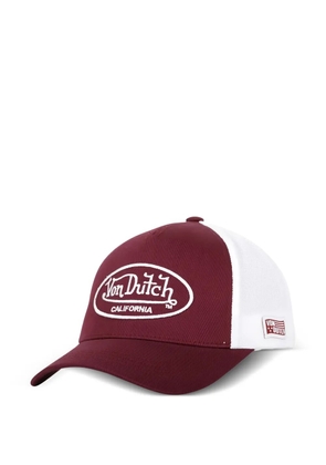 Von Dutch logo-patch mesh baseball cap - Red