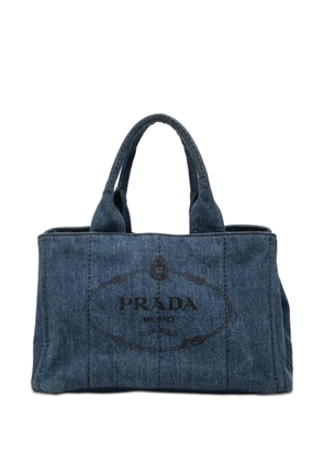 Prada Pre-Owned 2013-2026 Denim Canapa Logo satchel - Blue