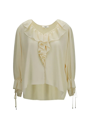 Chloé ruffled silk shirt - Neutrals