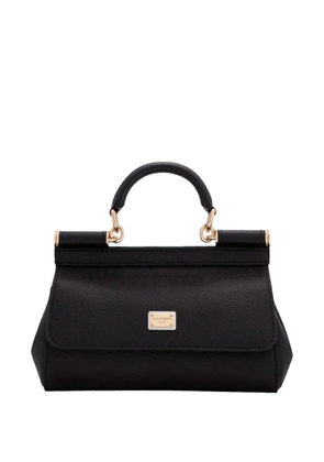 Dolce & Gabbana mini Sicily grained-leather tote bag - Black