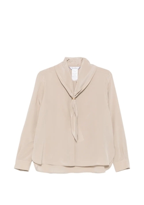 Max Mara Dry bow-detail silk blouse - Neutrals