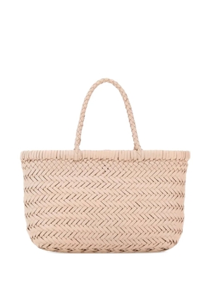 DRAGON DIFFUSION Flat Gora woven tote bag - Neutrals