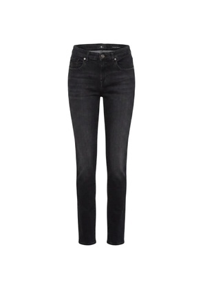 7 For All Mankind faded-effect button-fastening jeans - Black