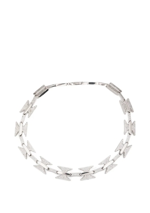 DARKAI crystal-embellished barbed-wire necklace - Silver