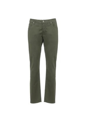 Jacob Cohën logo-patch jeans - Green