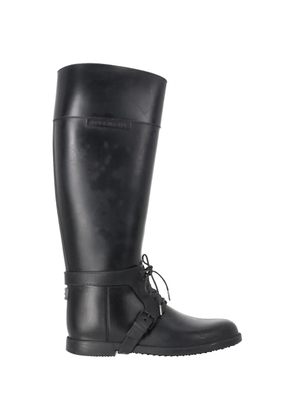 Givenchy Pre-Owned lace-up detail rain boots - Black