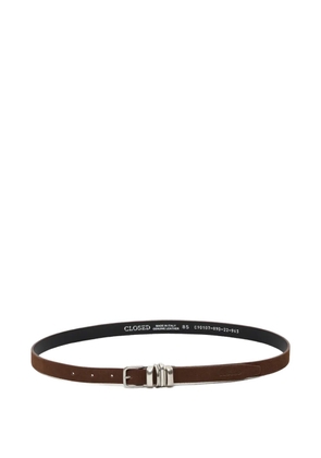 Closed buckle-fastening belt - Brown