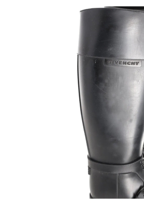 Givenchy Pre-Owned lace-up detail rain boots - Black