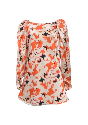 Giorgio Armani Pre-Owned printed puff-sleeve top - Neutrals
