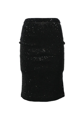 Oscar de la Renta Pre-Owned knitted sequined skirts - Black