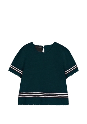 B.B. Walace Turrel striped wool top - Green