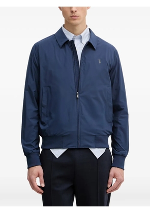 Trussardi shirt-collar zip-up jacket - Blue