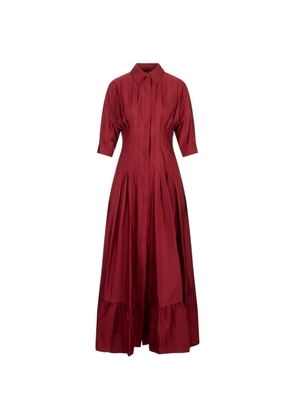 Max Mara Cera pleated maxi dress - Red