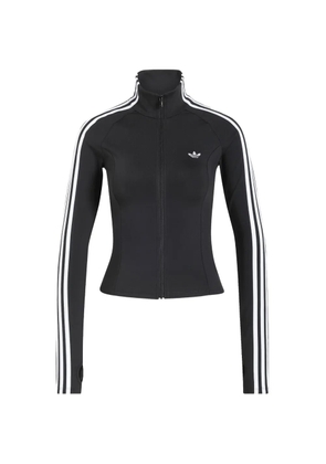 adidas side-stripe zip-up track jacket - Black