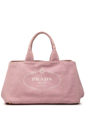Prada Pre-Owned 2013-2026 Large Canvas Canapa Logo satchel - Pink