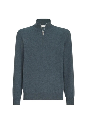 Brunello Cucinelli half-zip sweater - Blue