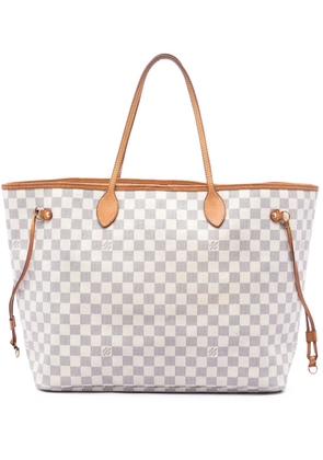 Louis Vuitton Pre-Owned 2010 Damier Azur Neverfull GM tote bag - White