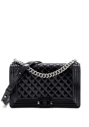 CHANEL Pre-Owned Boy Flap Bag Quilted Plexiglass Patent New Medium shoulder bag - Black