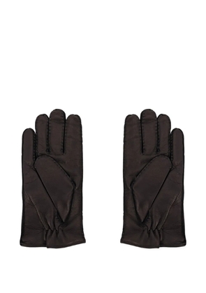 Orciani stitched-detail leather gloves - Brown