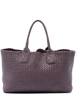 Bottega Veneta Pre-Owned 2012-2026 Limited Edition Medium Lambskin Intreccio Cabat tote bag - Purple