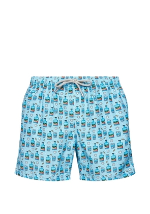 MC2 Saint Barth Portofino-print drawstring swim shorts - Blue