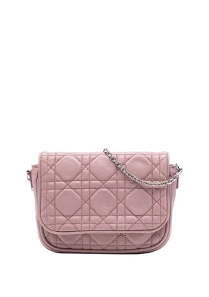 Christian Dior Pre-Owned 2009 Mini Lambskin Cannage Lady Dior Chain crossbody bag - Pink
