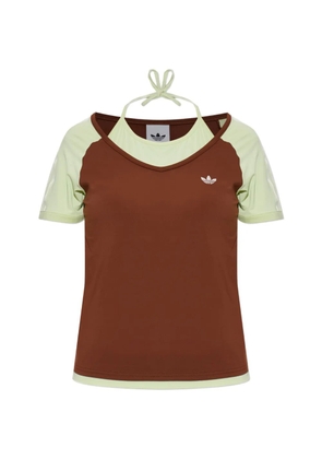 adidas Summer Glow layered-effect T-shirt - Brown