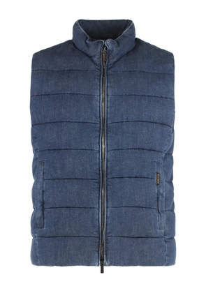 Moorer Oliver padded zip-up gilet - Blue