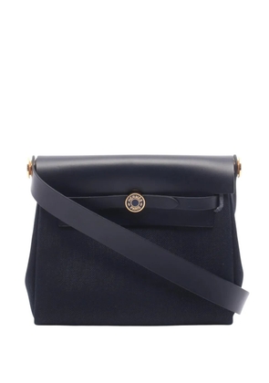 Hermès Pre-Owned 2025 Military Toile and Vache Hunter Herbag Zip 20 crossbody bag - Blue