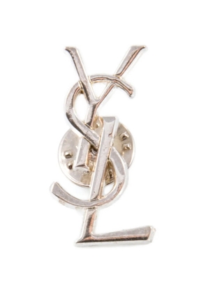 Saint Laurent Pre-Owned 1990s Cassandre-logo pin - Silver