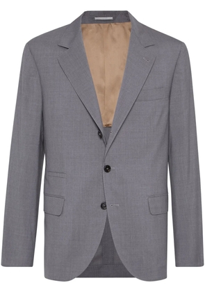 Brunello Cucinelli notched-lapels single-breasted suit - Grey