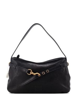 Miu Miu Pre-Owned Aventure Shoulder Bag Leather Regular hobo bag - Black