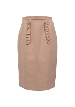 Miu Miu Pre-Owned ruffle-detail pencil skirt - Pink