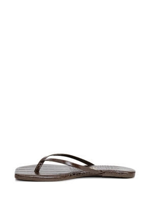 Tkees Lily croc-effect flat sandals - Brown