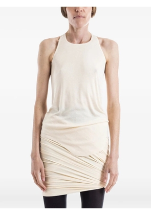Rick Owens asymmetric-hem round-neck tank top - Neutrals