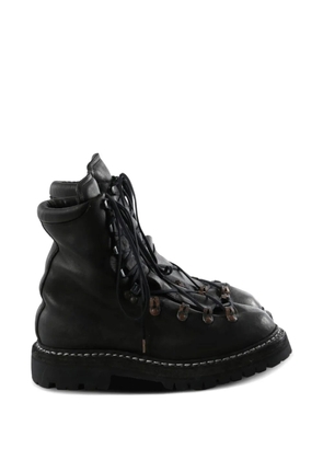 Guidi lace-up leather boots - Black
