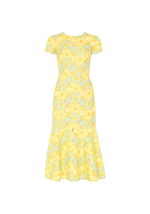 Milly Tahlia lace midi dress - Yellow