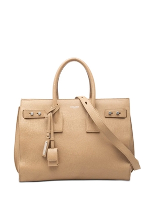 Saint Laurent Pre-Owned 2018 Small Grained Calfskin Supple Sac De Jour satchel - Brown