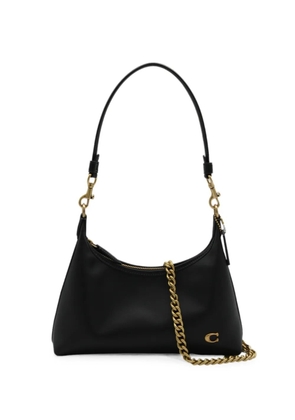 Coach logo-plaque shoulder bag - Black