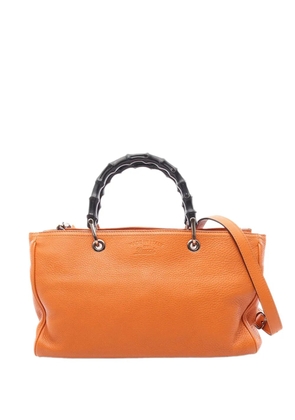 Gucci Pre-Owned 2016-2026 Medium Calfskin Bamboo Shopper satchel - Orange