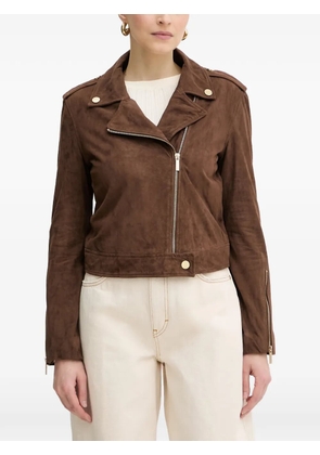 Armani Exchange suede biker jacket - Brown