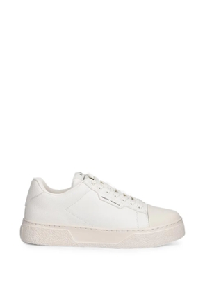 Armani Exchange logo-print panelled sneakers - White