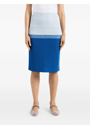 Bielo colour-block textured-knit skirt - Blue