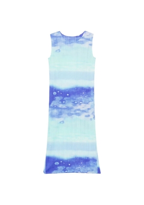 Pleats Please Issey Miyake Pleats Please sleeveless midi dress - Blue