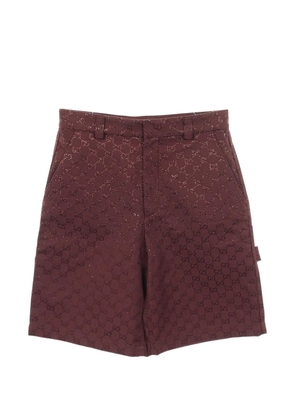 Gucci Pre-Owned 2010s GG Crystal denim shorts - Red