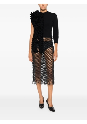 A.W.A.K.E. Mode ruffled asymmetric top - Black