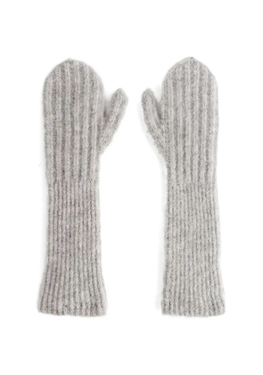 B.B. Walace Irwin ribbed-knit mittens - Grey